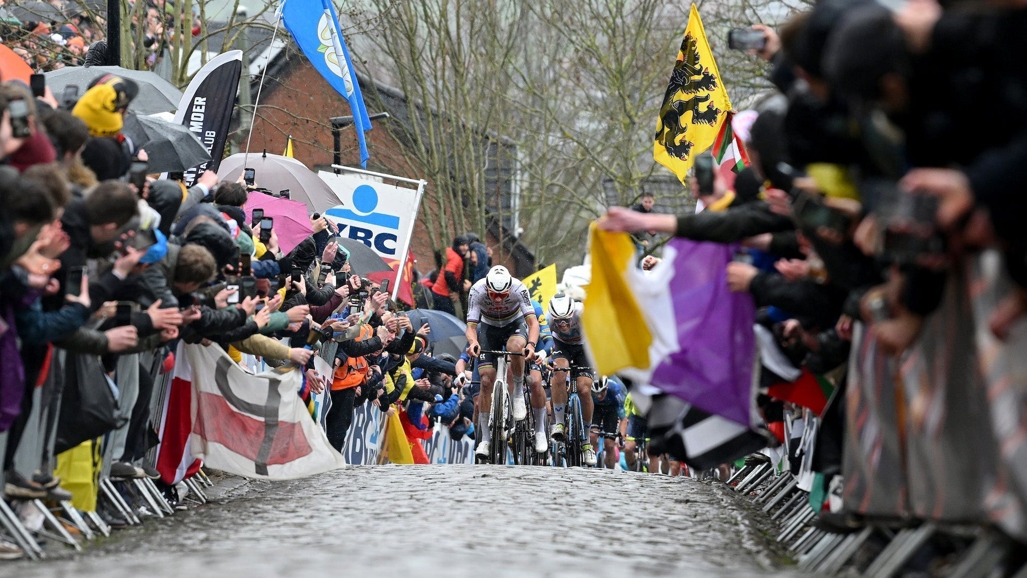 Mathieu van der Poel at Tour of Flanders in 2024