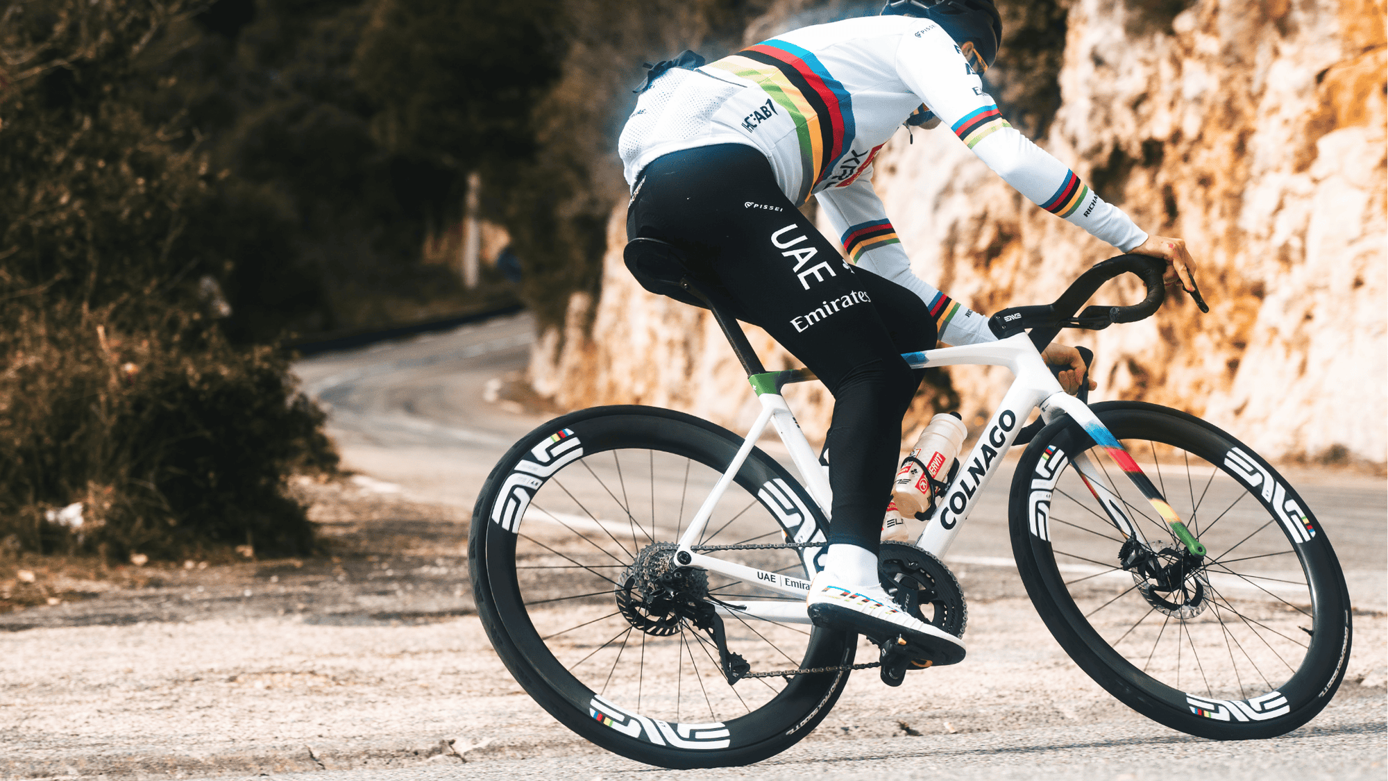 Tadej Pogačar on the new Colnago V5RS