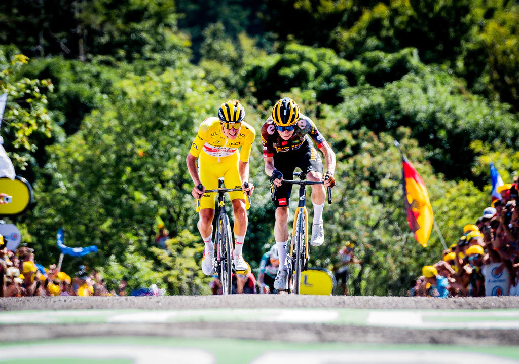 Pogačar vs. Vingegaard, un mano a mano en La Super Planche des Belles Filles