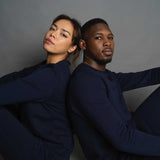 Rouleur Logo - Organic Sweatshirt - Unisex - French Navy