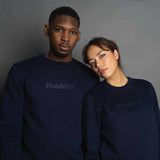 Rouleur Logo - Organic Sweatshirt - Unisex - French Navy
