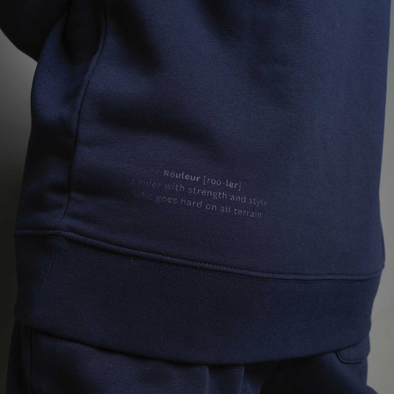 Rouleur Logo - Organic Sweatshirt - Unisex - French Navy