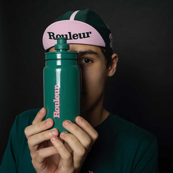 Rouleur Water Bottle Bidon - Green + Pink
