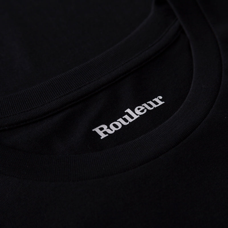 Rouleur Logo Organic Unisex T-Shirt - Black/White