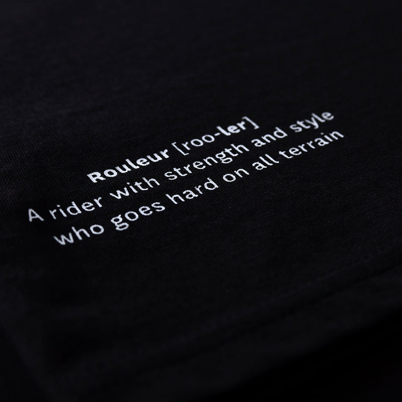 Rouleur Logo Organic Unisex T-Shirt - Black/White