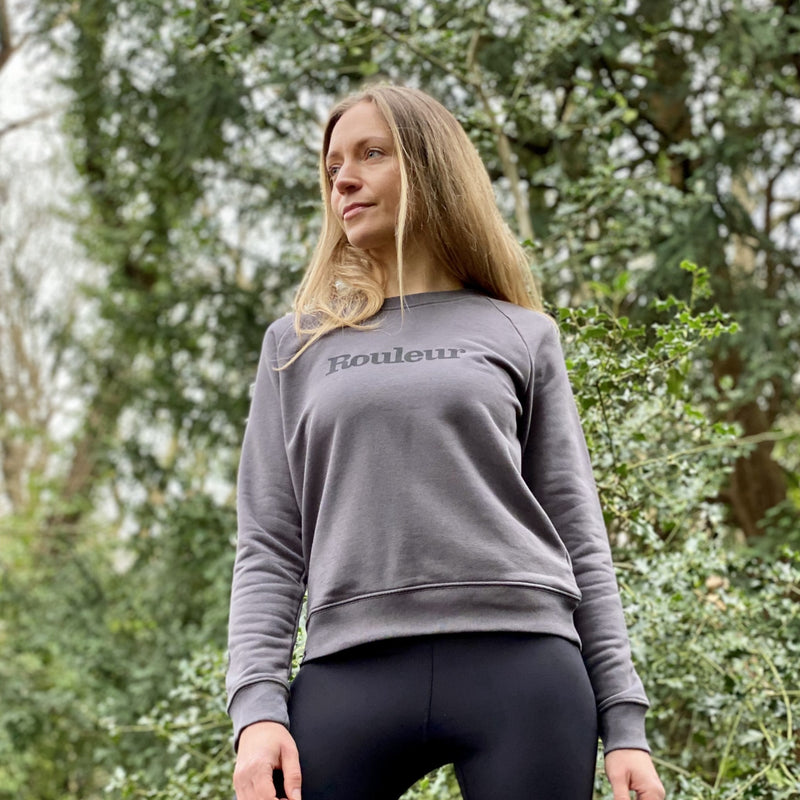 Rouleur Logo Organic Women's Sweatshirt - Charcoal