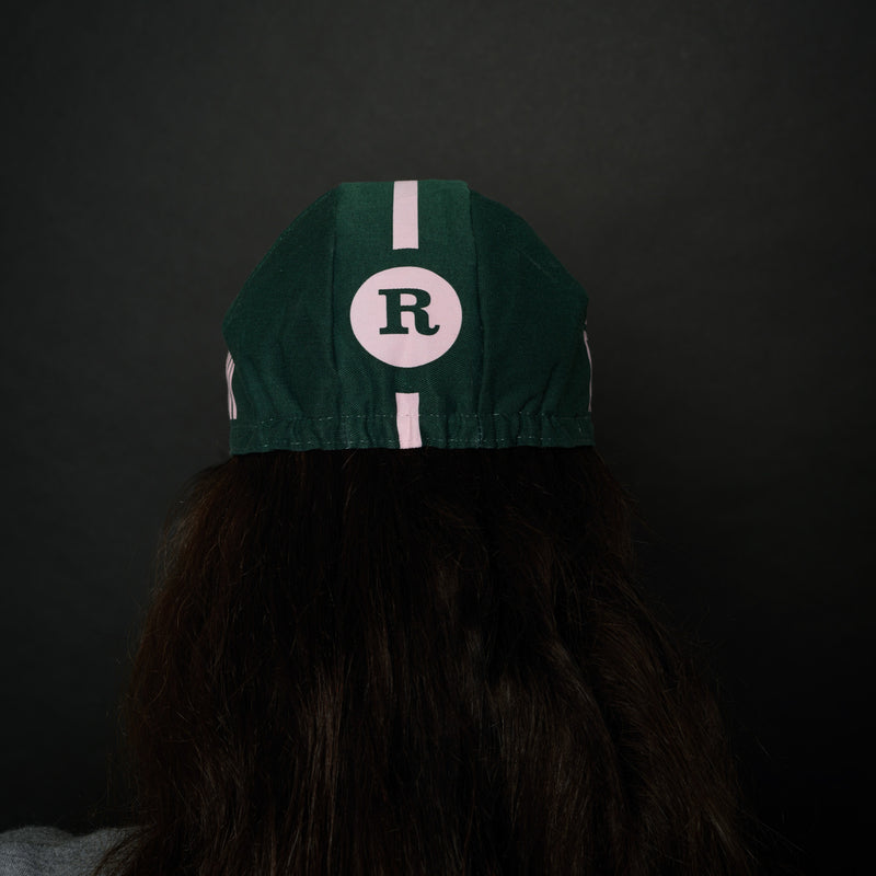 Rouleur Ride Fast, Read Slow Cycling Cap - Pink + Green