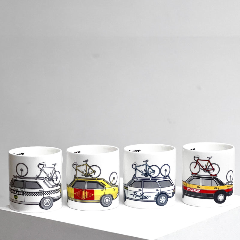 Rouleur Team Cars Bone China Mugs