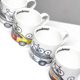 Rouleur Team Cars Bone China Mugs