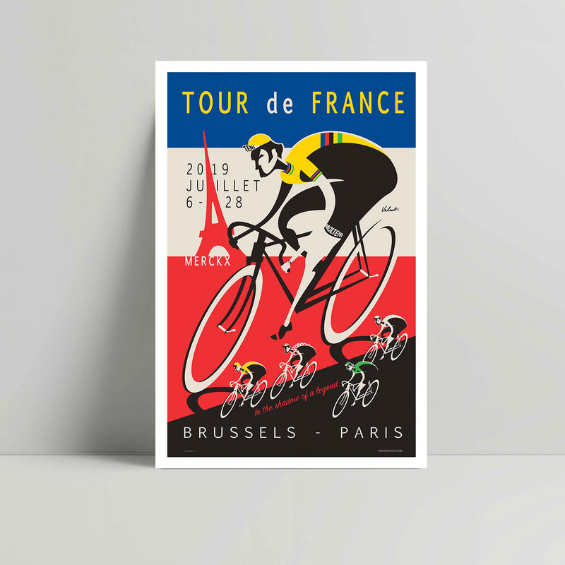 TDF 2019 Legend Cycling Art print Michael Valenti