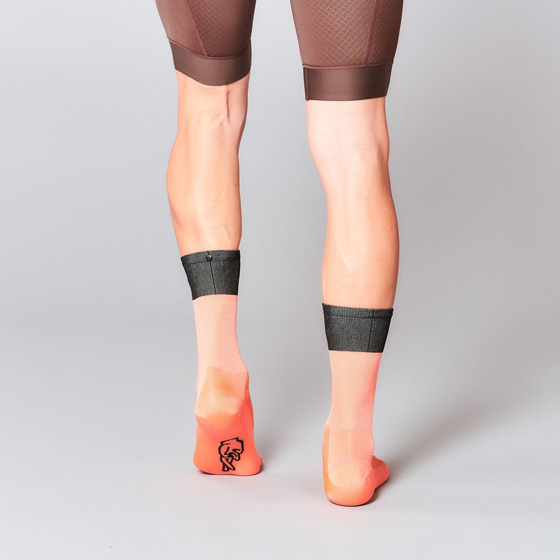 Fingerscrossed Socks - Block - Black/Shrimp - Rouleur