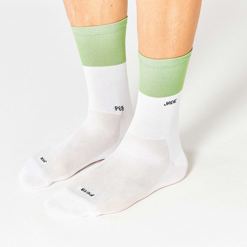 Fingerscrossed Socks - Block - Jade/White - Rouleur