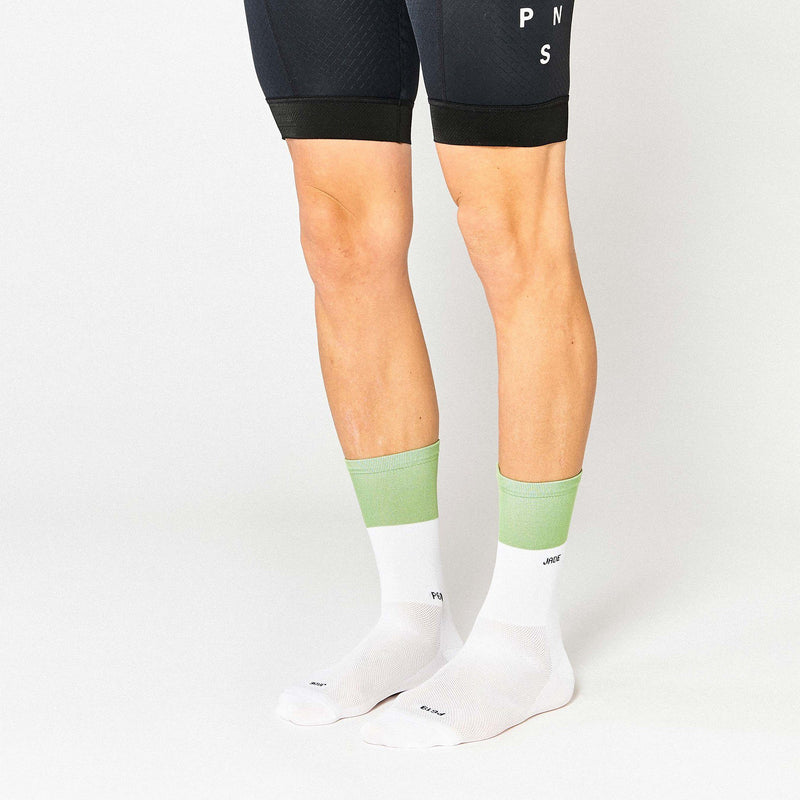 Fingerscrossed Socks - Block - Jade/White - Rouleur