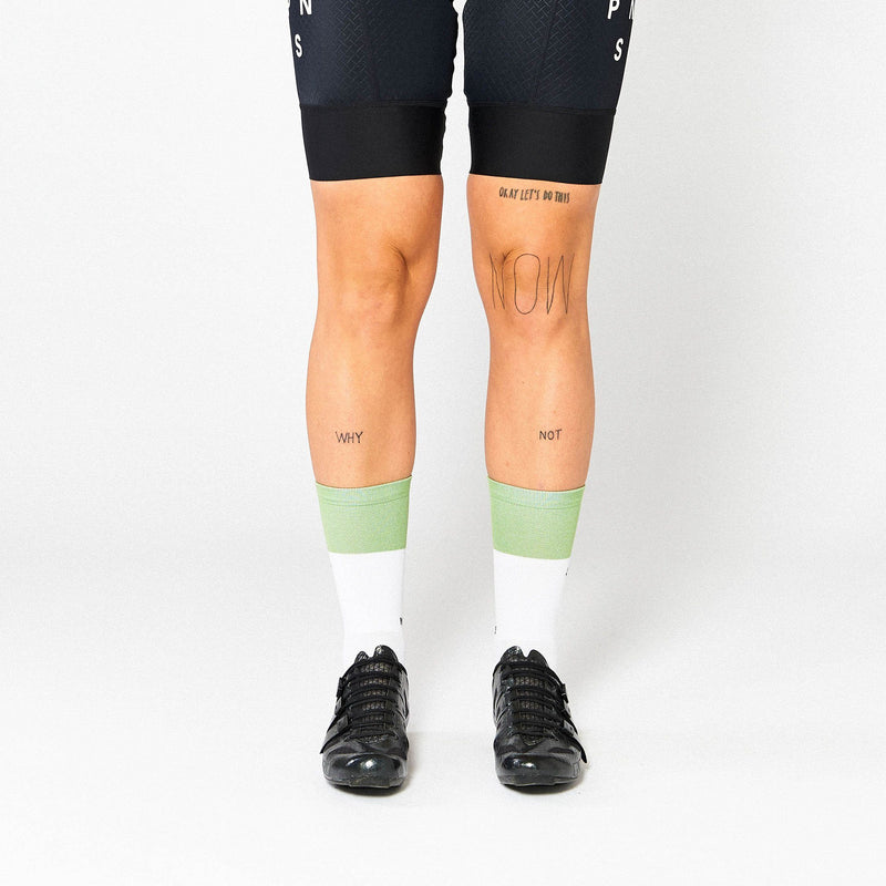 Fingerscrossed Socks - Block - Jade/White - Rouleur