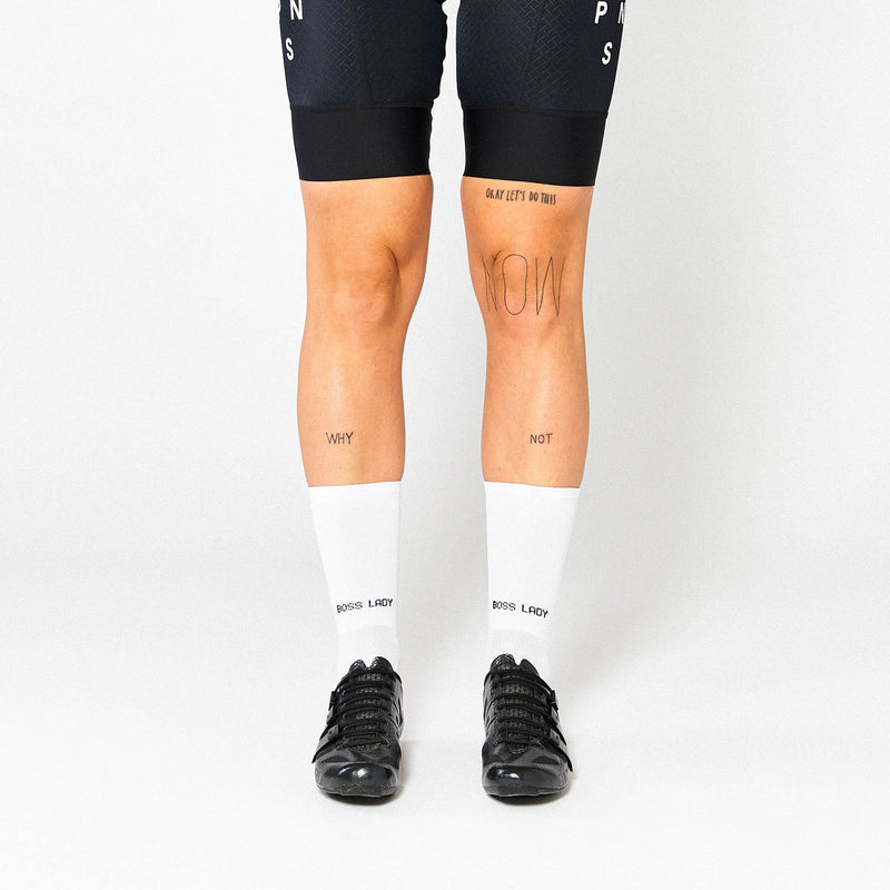 Fingerscrossed Socks - Boss Lady - White - Rouleur
