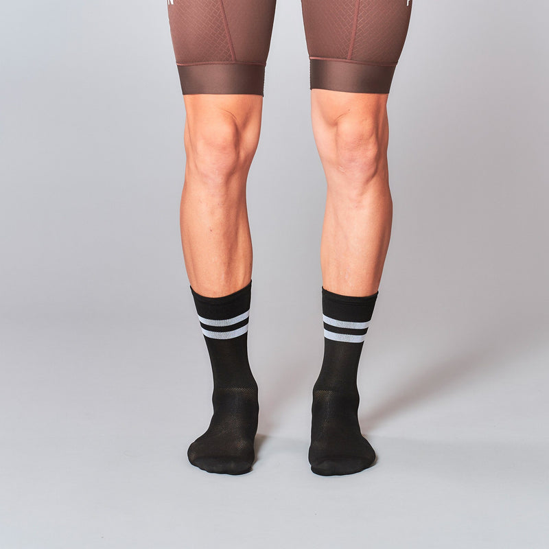 Fingerscrossed Socks - Stripes - Black - Rouleur