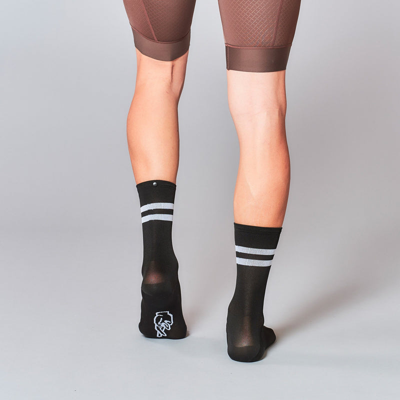 Fingerscrossed Socks - Stripes - Black - Rouleur
