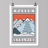 Routes Art Print - Passo Stelvio Art Print The Handmade Cyclist 