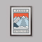Routes Art Print - Passo Stelvio Art Print The Handmade Cyclist 