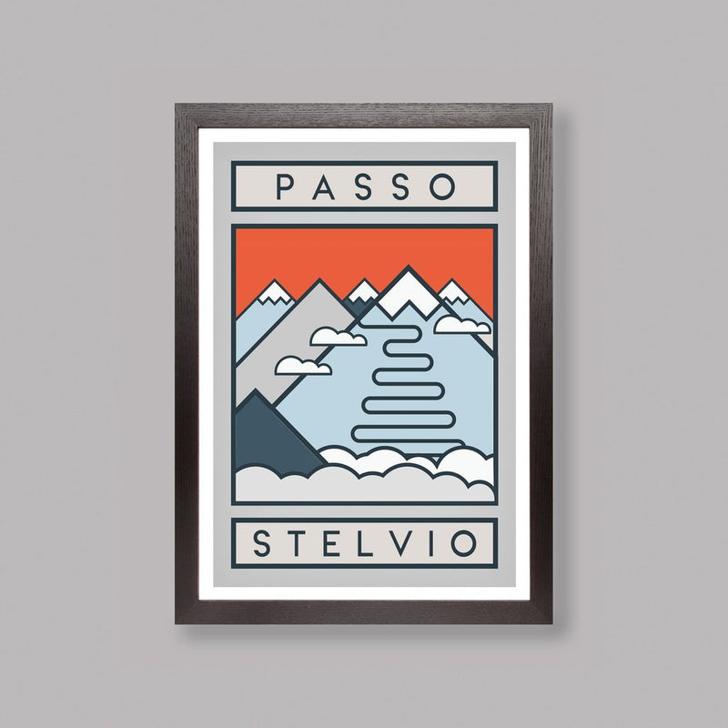 Routes Art Print - Passo Stelvio Art Print The Handmade Cyclist 